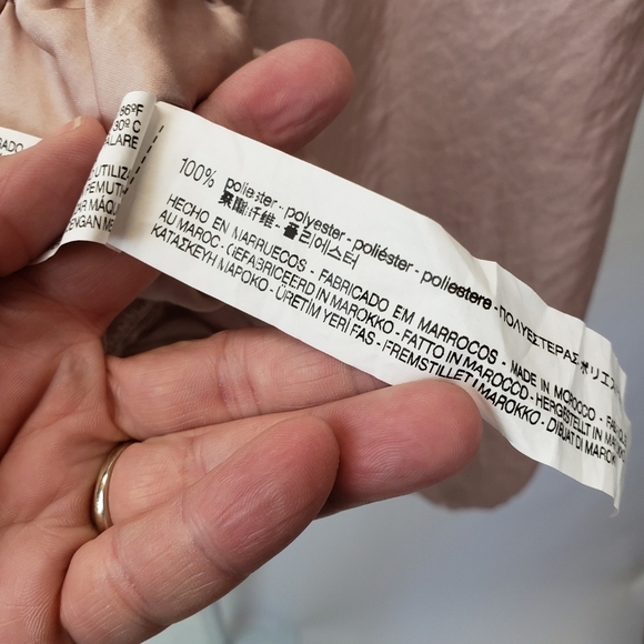 Zara Rose gold lightweight satin bomber jacket size small - Picture 8 of 12